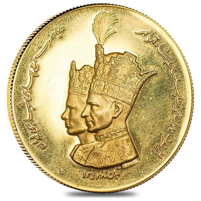 1967 (SH 1347) 25.1 gram Mohammad Reza Pahlavi Coronation Proof Gold Medal