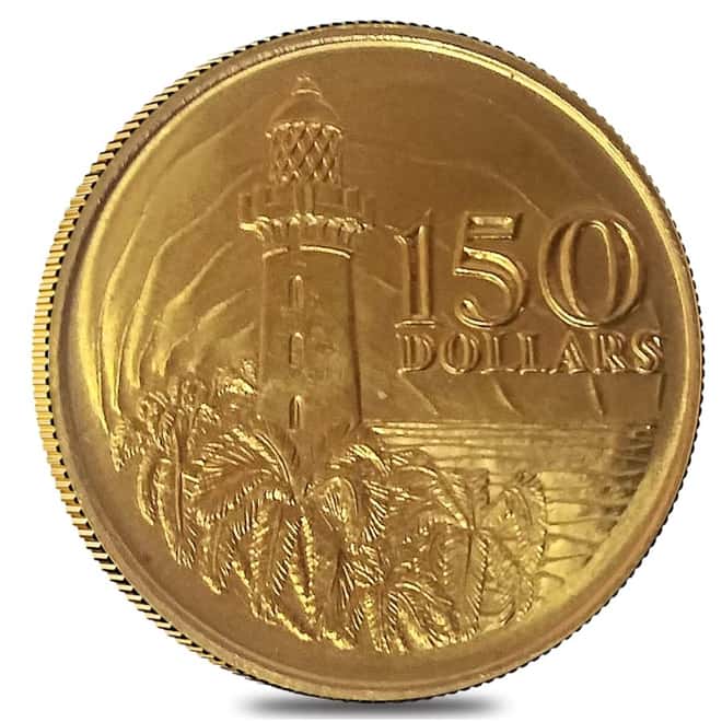 1969 Gold Singapore 150th Anniv $150 Coin AGW .7328 oz BU