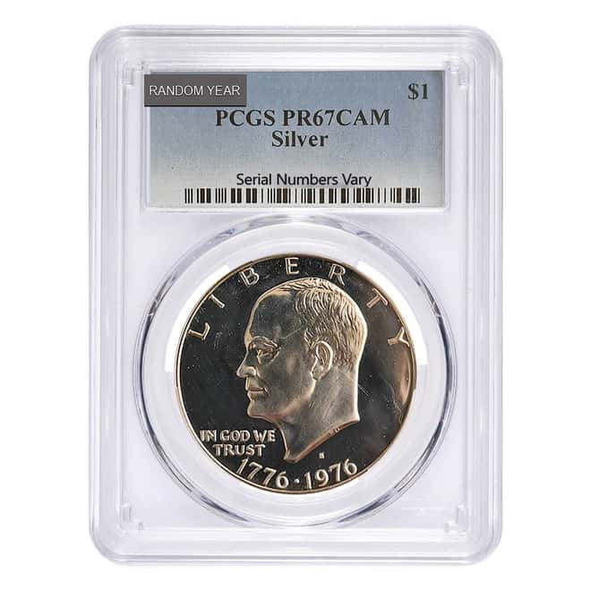 1971-1976 S Proof Eisenhower 40% Silver Dollar $1 NGC/PCGS PF 67 (Random Year)
