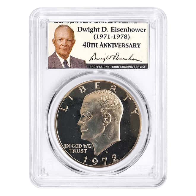 1971-1976 S Proof Eisenhower 40% Silver Dollar $1 NGC/PCGS PF 69 (Random Year)