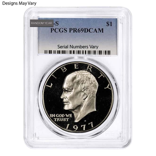 1971-1978 Proof Eisenhower Clad Dollar $1 NGC/PCGS PF 69 (Random Year)