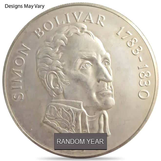 1971-1979 Panama 20 Balboas Silver Coin Scruffy (Random Year)