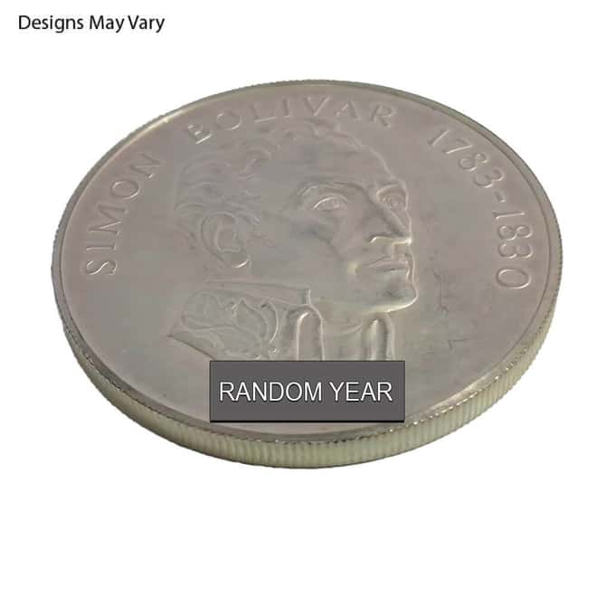 1971-1979 Panama 20 Balboas Silver Coin Scruffy (Random Year)