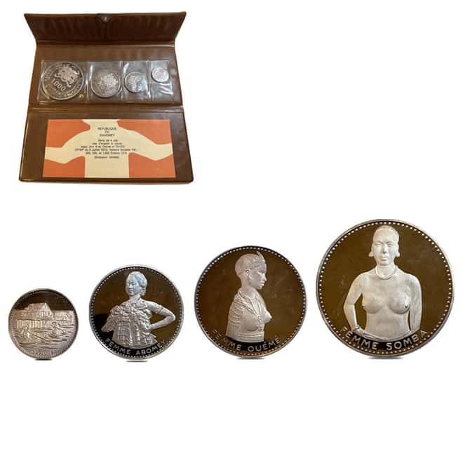 1971 Dahomey Independence Proof Silver 4-Coin Set (w/Box & COA)