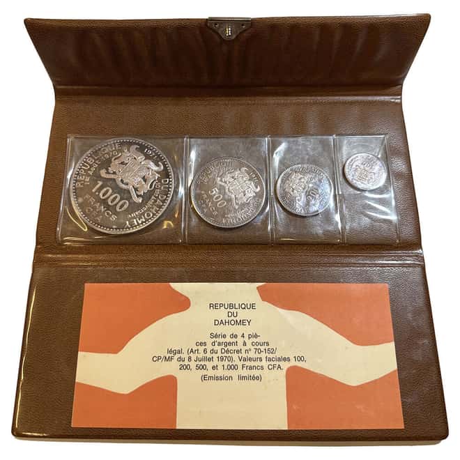 1971 Dahomey Independence Proof Silver 4-Coin Set (w/Box & COA)