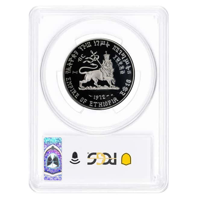 1972 Ethiopia Crown Haile Selassie I Silver $10 Coin PCGS PF 69 DCAM