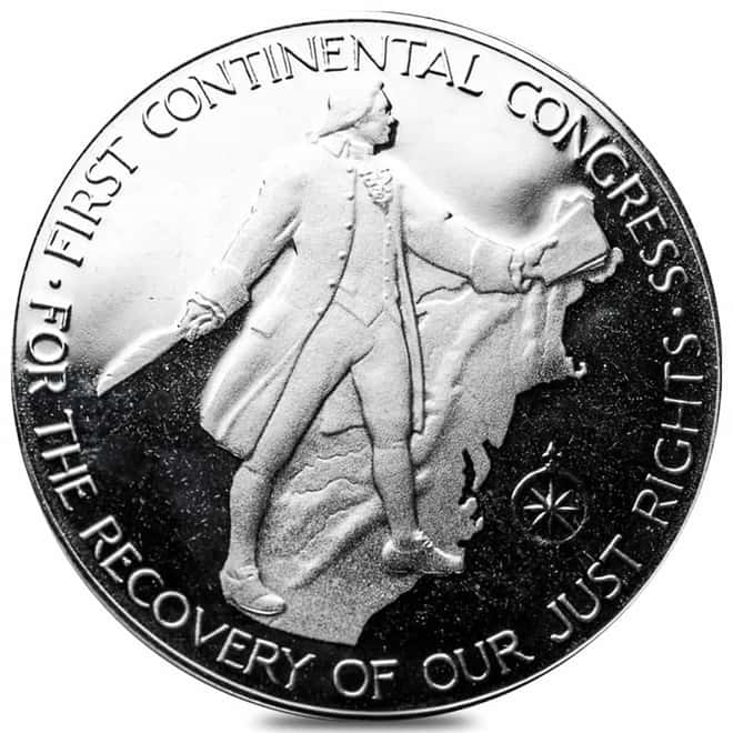 1974 0.925 oz American Revolution Silver Medal (John Adams)