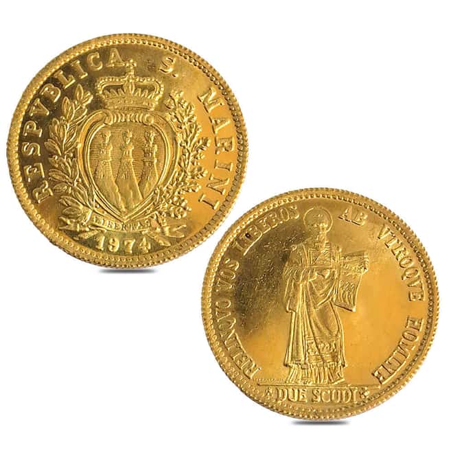 1974 San Marino Scudi Gold 2-Coin Set (w/Box & COA)