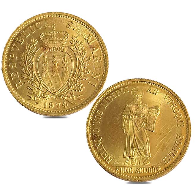1974 San Marino Scudi Gold 2-Coin Set (w/Box & COA)