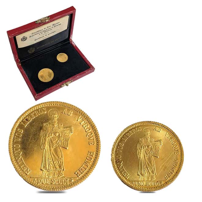 1974 San Marino Scudi Gold 2-Coin Set (w/Box & COA)