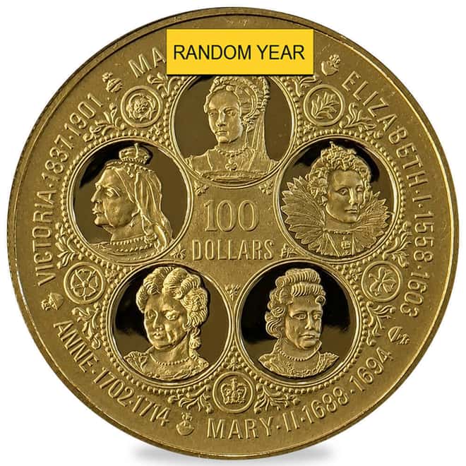 1975-1977 Cayman Islands $100 Gold Coin BU/PF (Random Year)