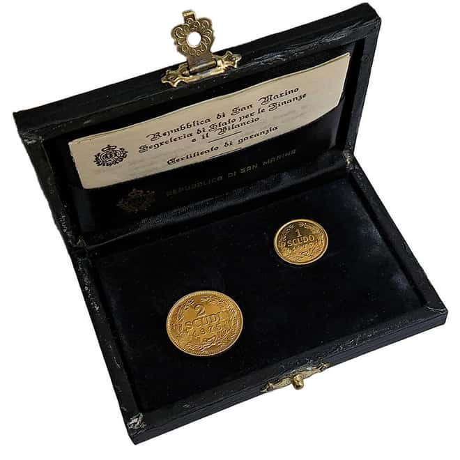 1975 San Marino Scudi Gold 2-Coin Set (w/Box & COA)