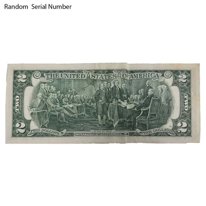 1976 $2 Federal Reserve Note Currency Star Note Avg Circ