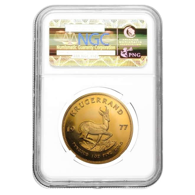 1977 South Africa 1 oz Proof Gold Krugerrand NGC PF 68 UCAM