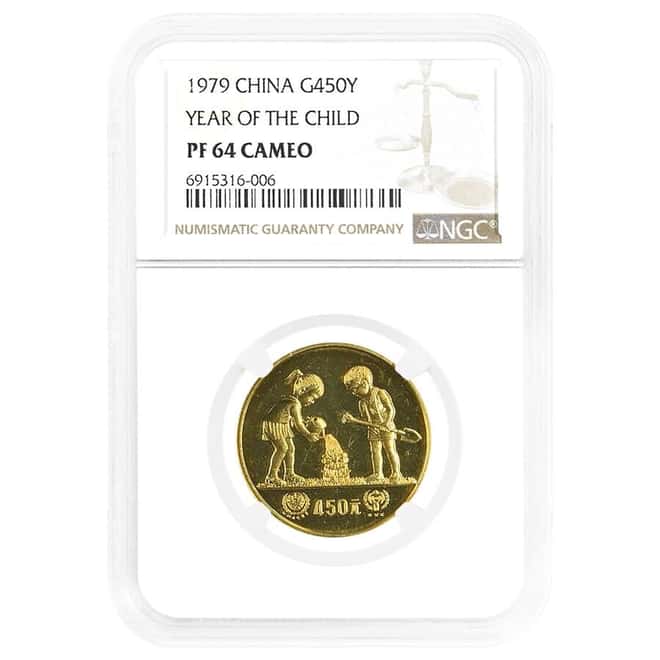 1979 Chinese Year of the Child Gold Coin NGC PF 64 Cameo