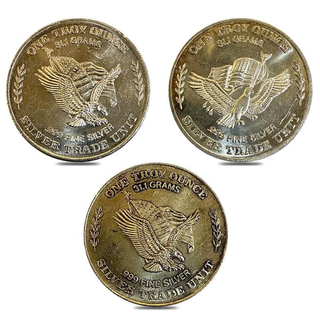 1981 1 oz U.S. Assay Office Strategic Stockpile Silver Round .999 Fine