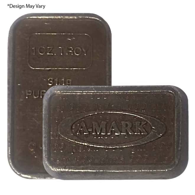 1 oz A-Mark USVI Ingot Co Silver Bar .999 Fine (Random Designs)
