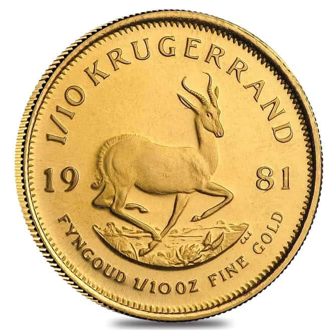 1981 South Africa 1/10 oz Proof Gold Krugerrand