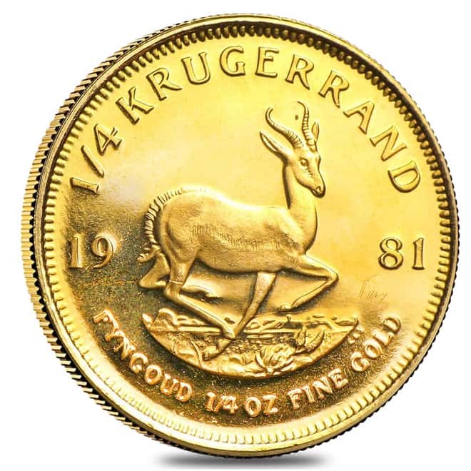 1981 South Africa 1/4 oz Proof Gold Krugerrand