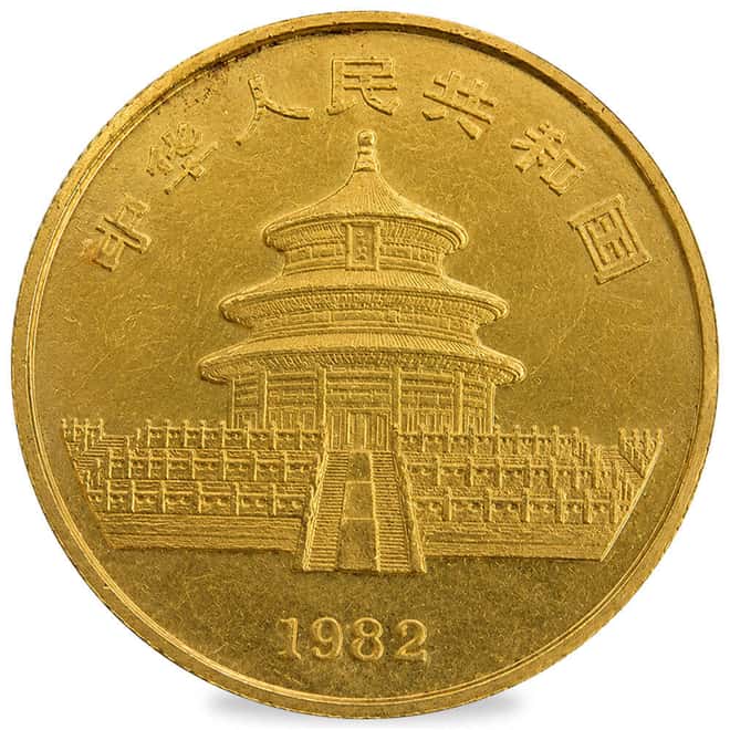 1982 1/4 oz Chinese Gold Panda .999 Fine (Scruffy)