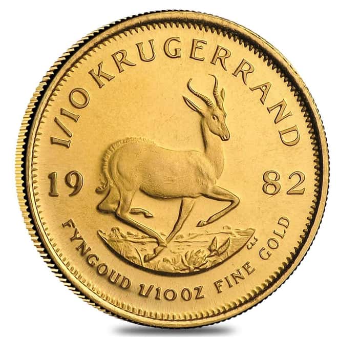 1982 South Africa 1/10 oz Proof Gold Krugerrand