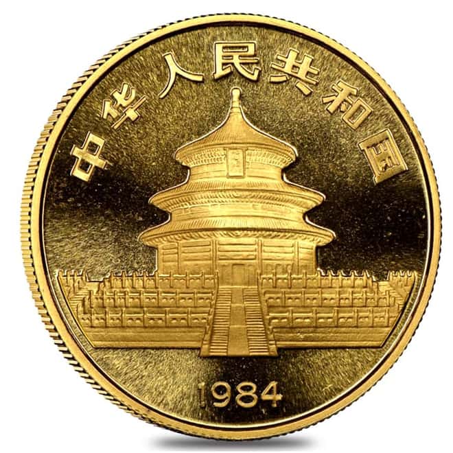 1984 1/2 oz Chinese Gold Panda 50 Yuan BU (Sealed)