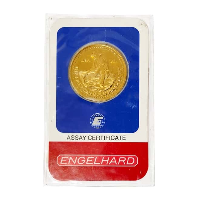 1984 1/2 oz Engelhard Prospector Gold Round .9999 Fine (In Assay)