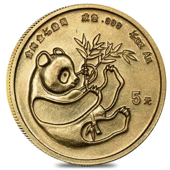 1984 1/20 oz Chinese Gold Panda 5 Yuan .999 Fine BU (Sealed)