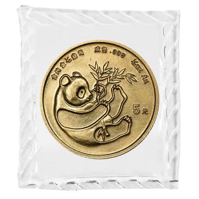 1984 1/20 oz Chinese Gold Panda 5 Yuan .999 Fine BU (Sealed)