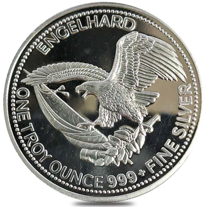 1985 1 oz Engelhard Prospector Proof Silver Round .999+ Fine