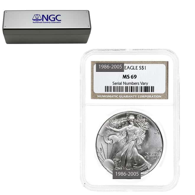 1986-2005 Silver American Eagle 20-Coin Set NGC MS 69 (w/Box)