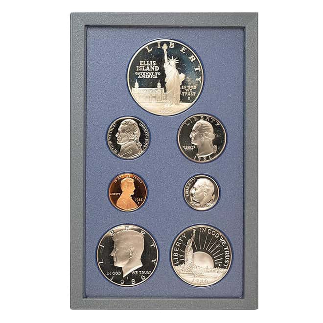 1986-S US Mint Prestige Proof Silver Set (w/Box & COA)