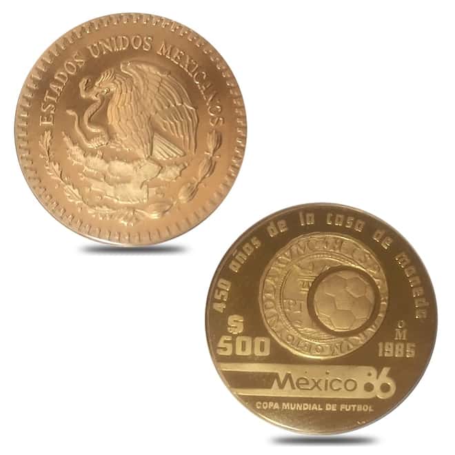 1986 1.5 oz Gold Mexico World Cup Proof 4-Coin Set (w/Box & COA)