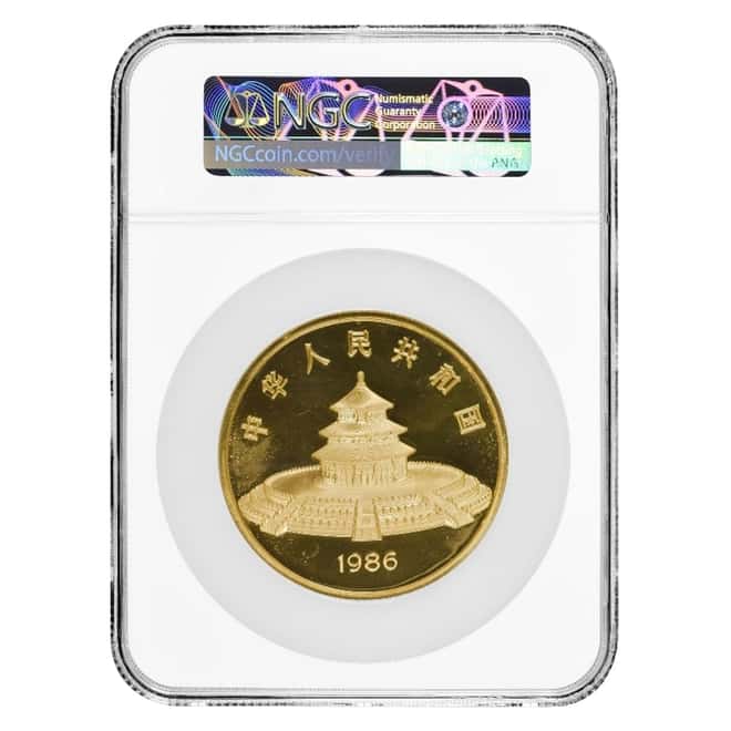 1986 12 oz Chinese Proof Gold Panda 1000 Yuan .999 Fine NGC PF 67 UCAM