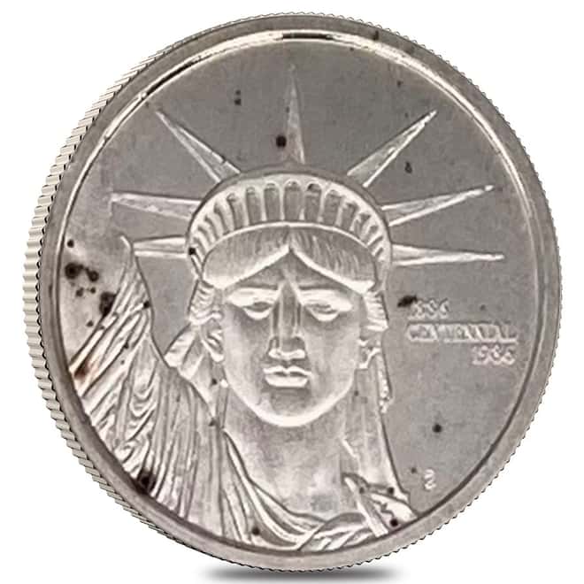 1986 1/10 oz Engelhard MTB Liberty Trade Silver Round .999+ Fine