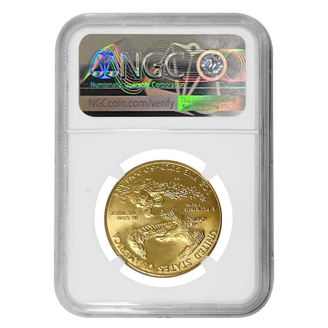 1986 1 oz $50 Gold American Eagle NGC MS 70
