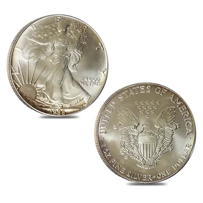 1986 31.67 oz Silver American Eagle's Nest Set (w/Box & COA)