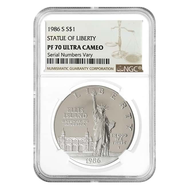 1986 S Liberty $1 Silver Dollar Commemorative NGC PF 70 UCAM