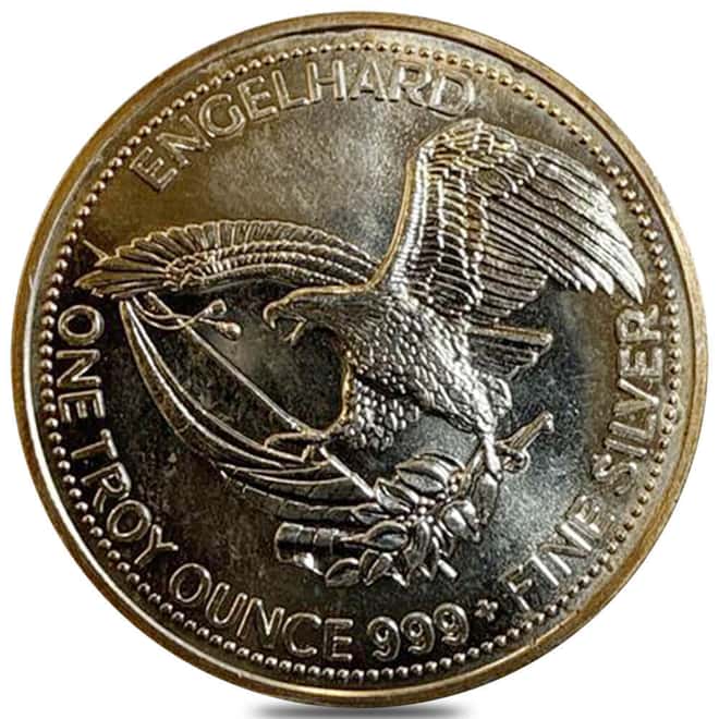 1987 1 oz Engelhard Prospector Silver Round .999+ Fine