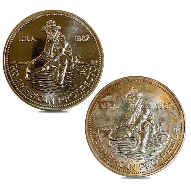 1987 1 oz Engelhard Prospector Silver Round .999+ Fine