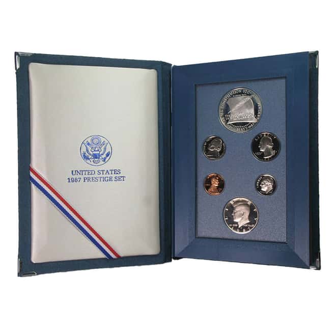 1987-S US Mint Prestige Proof Silver Set (w/Box & COA)