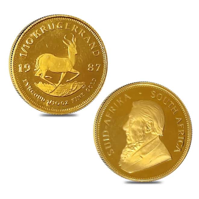 1987 1.85 oz South African Krugerrand Gold 4-Coin Proof Set (w/Box & COA)