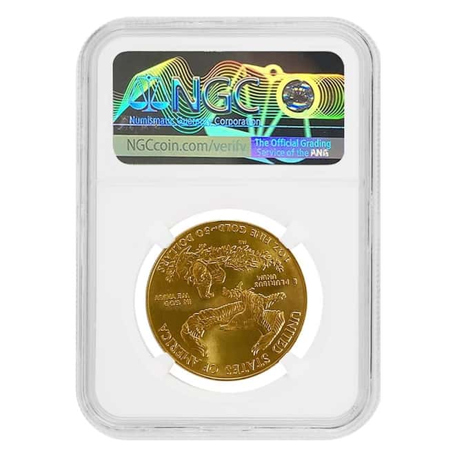 1987 1 oz $50 Gold American Eagle NGC MS 69