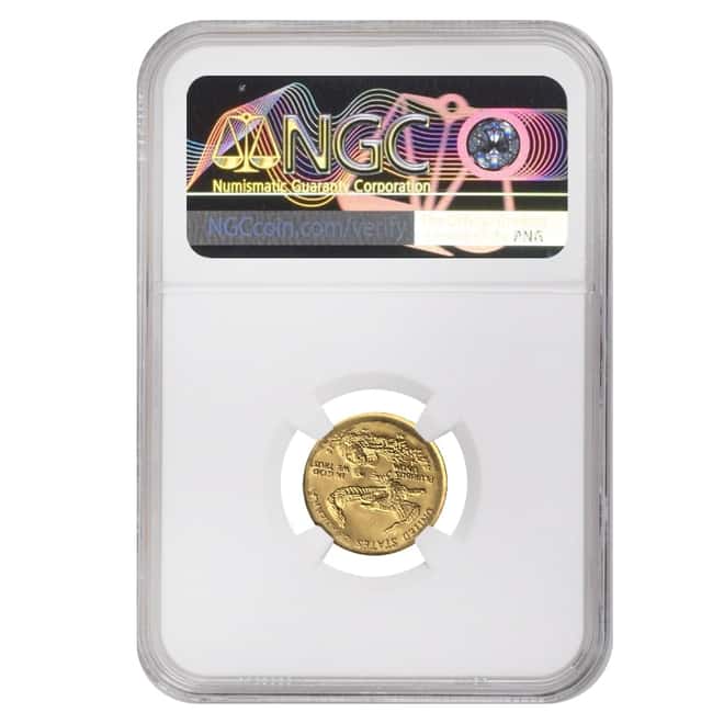 1988 1/10 oz $5 Gold American Eagle NGC Mint Error (Die Adjustment Strike)