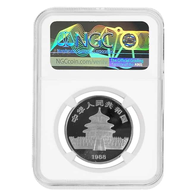 1988 1 oz Chinese Proof Platinum Panda 100 Yuan NGC Gem Proof