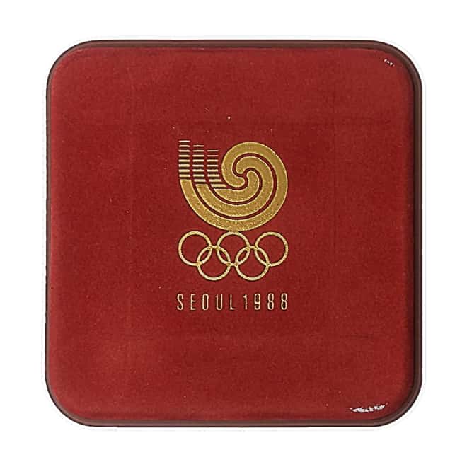 1986 1 oz Silver Korea Seoul Olympics Runner 10000 Won Commemorative Coin (w/Box & COA)