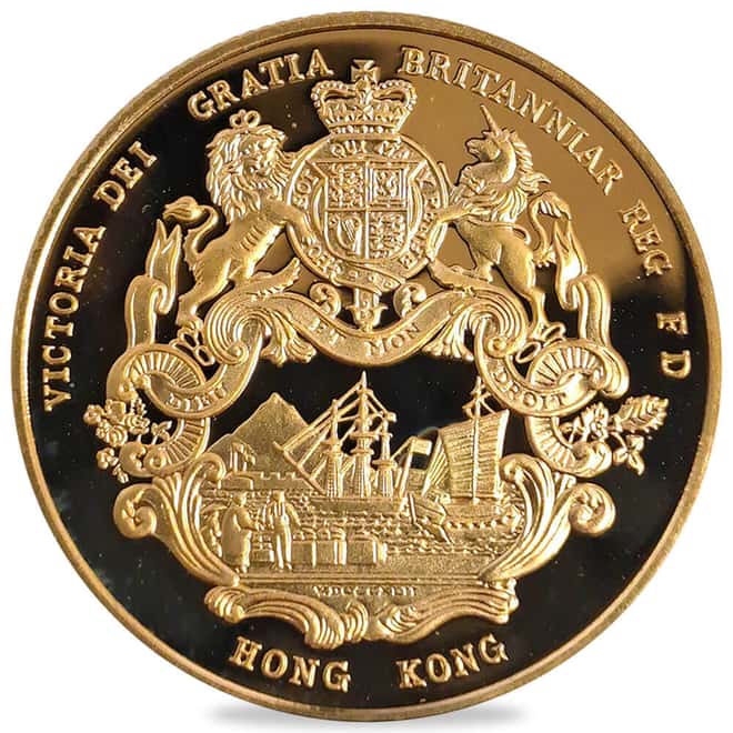 1988 Hong Kong Lunar Dragon Proof Gold Medal