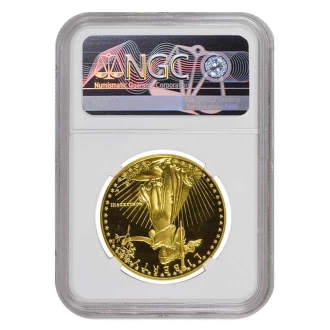 1988 W 1 oz $50 Proof Gold American Eagle NGC PF 69 UCAM Mint Error (Rev Struck Thru)