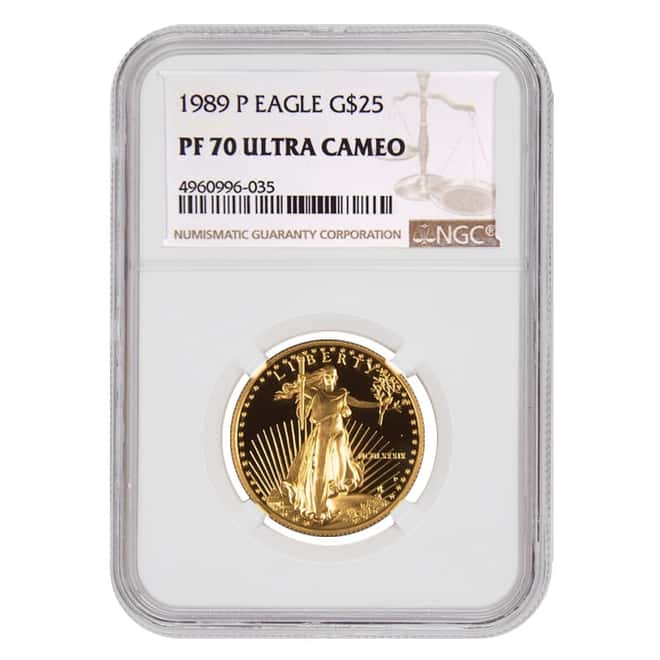 1989 P 1/2 oz $25 Proof Gold American Eagle NGC PF 70 UCAM