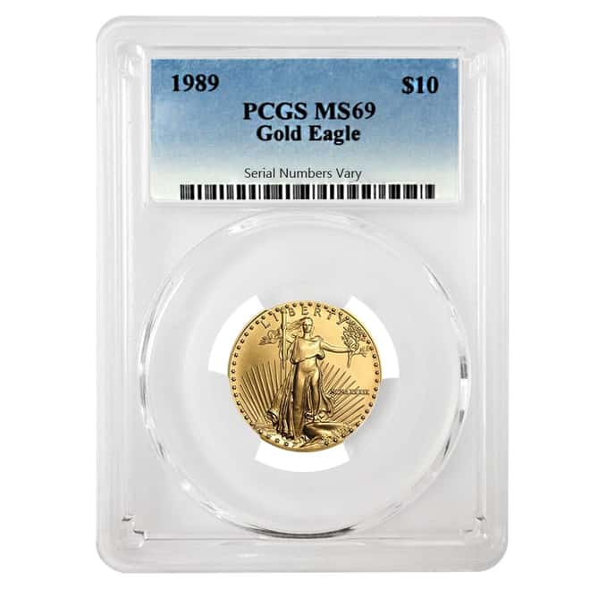 1989 1/4 oz $10 Gold American Eagle PCGS MS 69